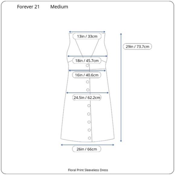 FOREVER 21 Floral Button Front Skater Dress Medium - Picture 16 of 16